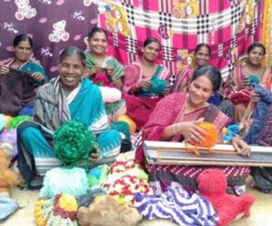 Astha SHG of Sanabankapada, Harabhanga Block hand crafting Wollen clothes and soft toys